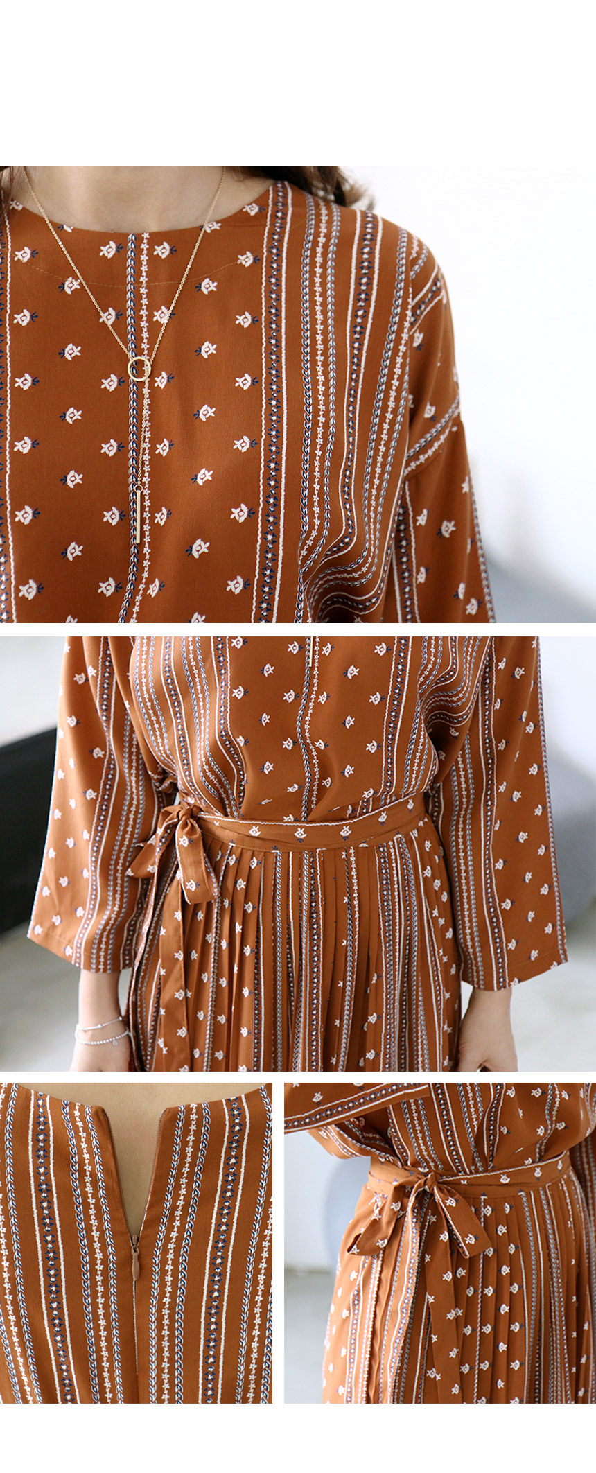 Pretty pleated wrinkled lap skirt Autumn-colored d