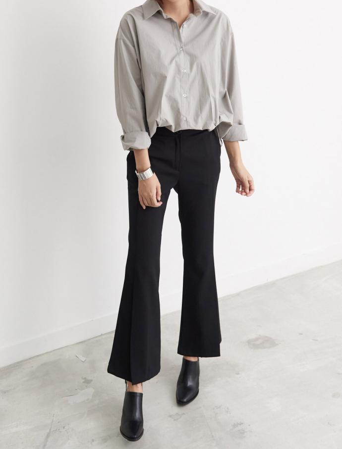 Feminine pin tuck long sleeve shirt Modern look bl