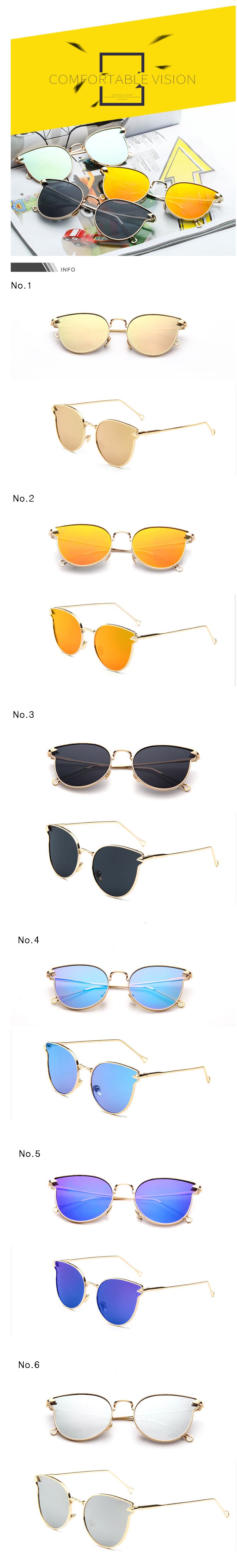 NEW FASHION SUNGLASSES B40070 Unique unisex mirror