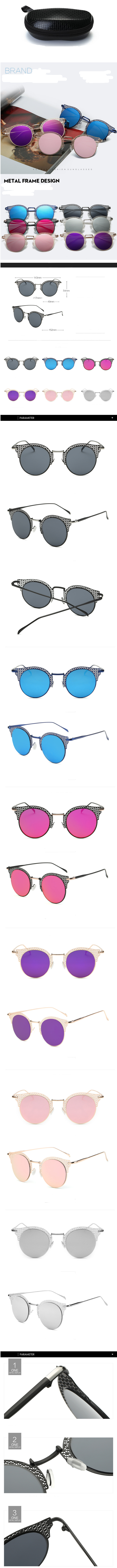 NEW FASHION SUNGLASSES B40060 Unique Punching Vivi