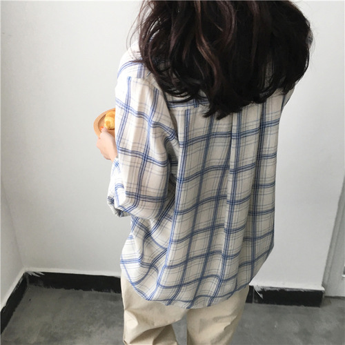 Feminine Check Shirt _2 Color ❤ ⃛ On-going Moment 