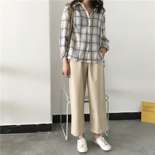 Feminine Check Shirt _2 Color ❤ ⃛ On-going Moment 