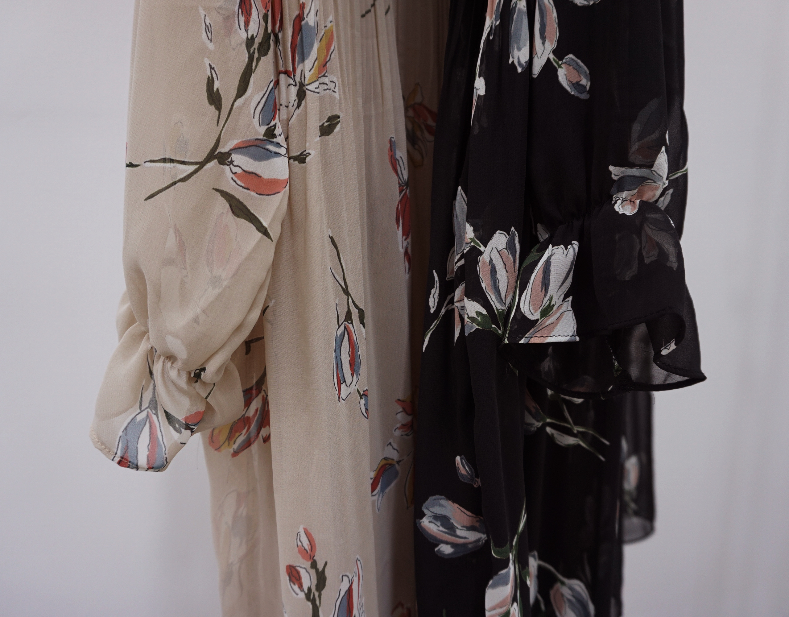 New Women Dress Fall Chiffon Flower