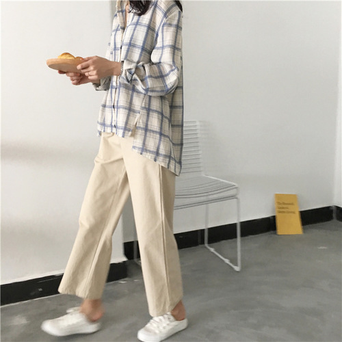 Feminine Check Shirt _2 Color ❤ ⃛ On-going Moment 