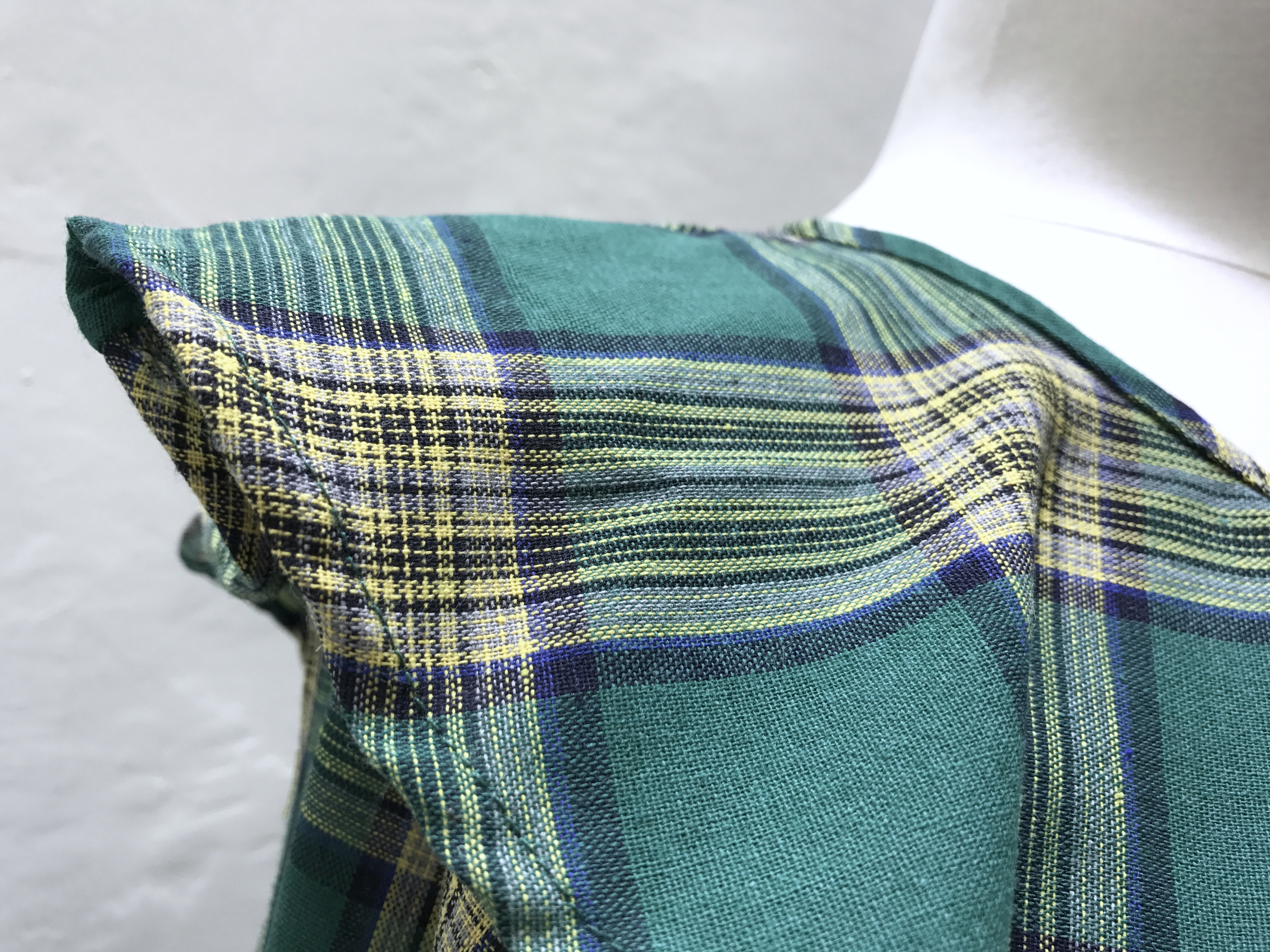 Women Blouses Mens check frilly blouse 2color Gull