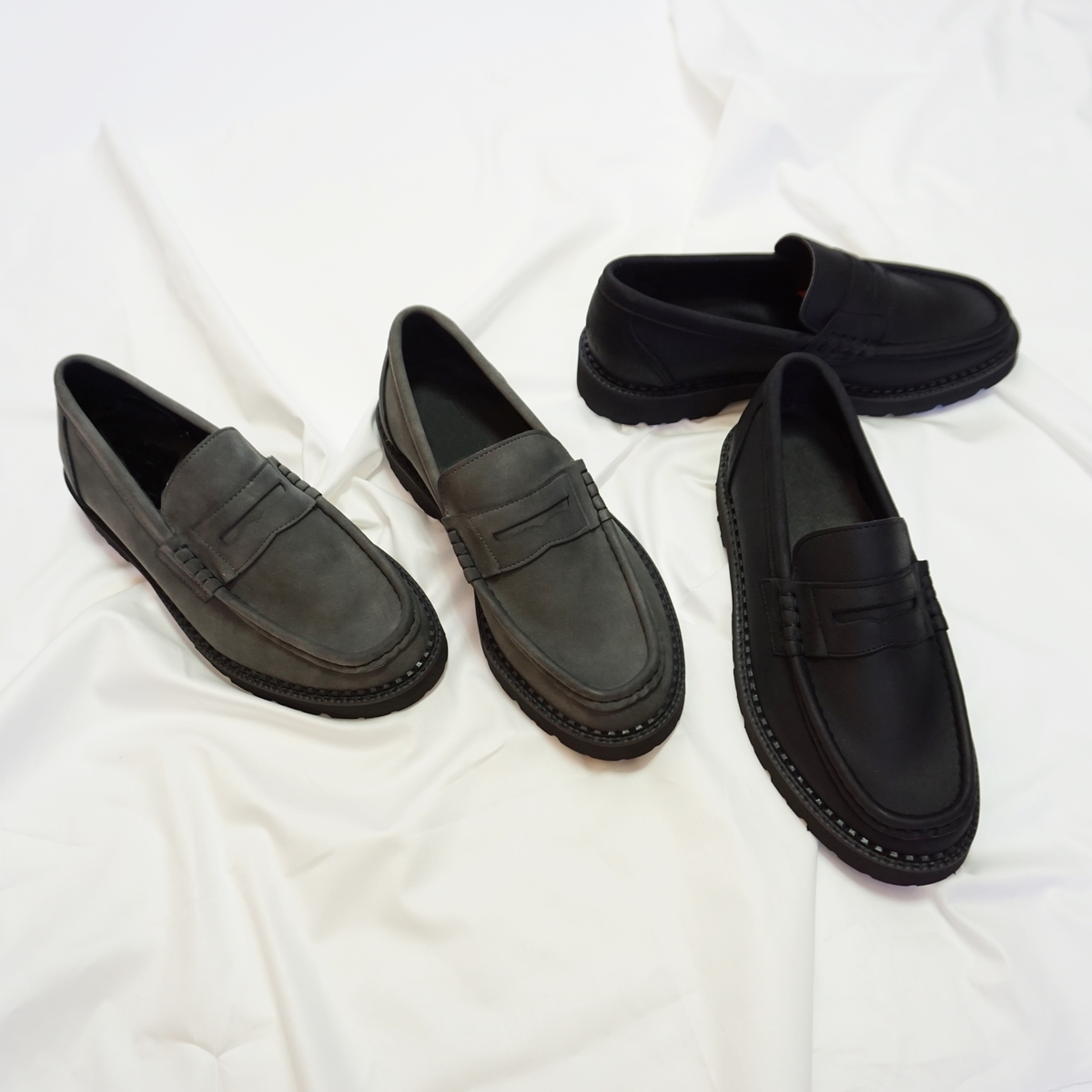 New Men's Dress Shoes Quilted Suede Loafers Men