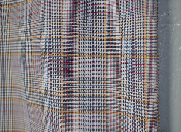 H line snap check long skirt twill Banhai wa h ski