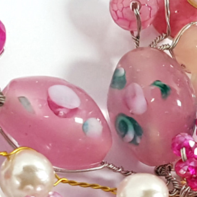 New Fine pink pink flower pearl hairpin hair ornam