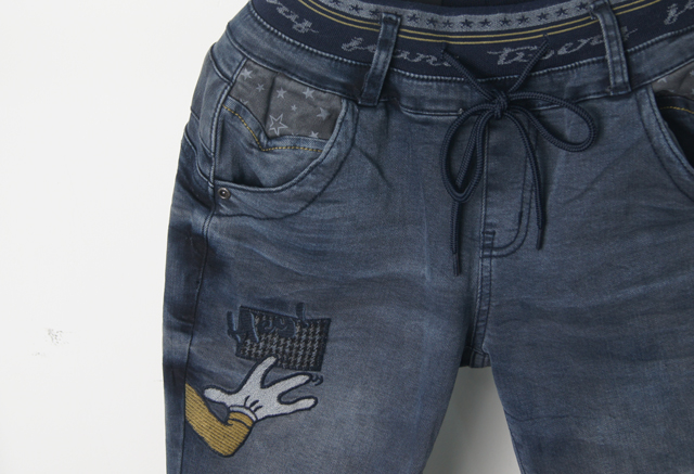 Women Jeans Pants Banding Mickey Mouse Goofy Chara