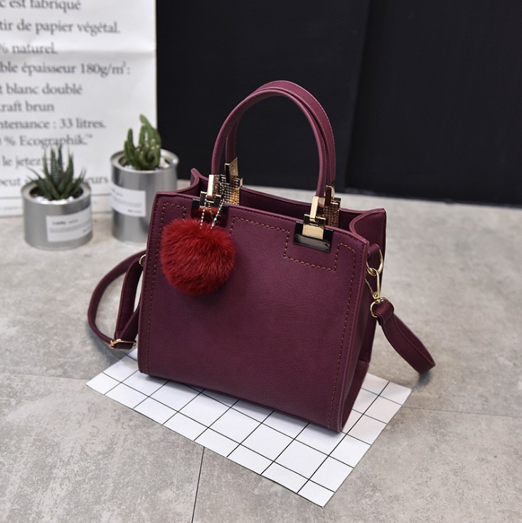 New Fur Decoration Cross Mini Handbag Women Bags W