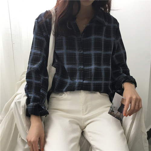 Feminine Check Shirt _2 Color ❤ ⃛ On-going Moment 