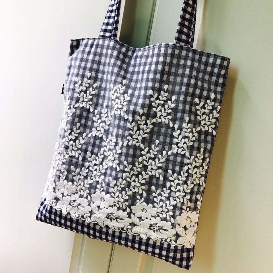 Flower embroidery lace Eco bag 3color 20 lender ba