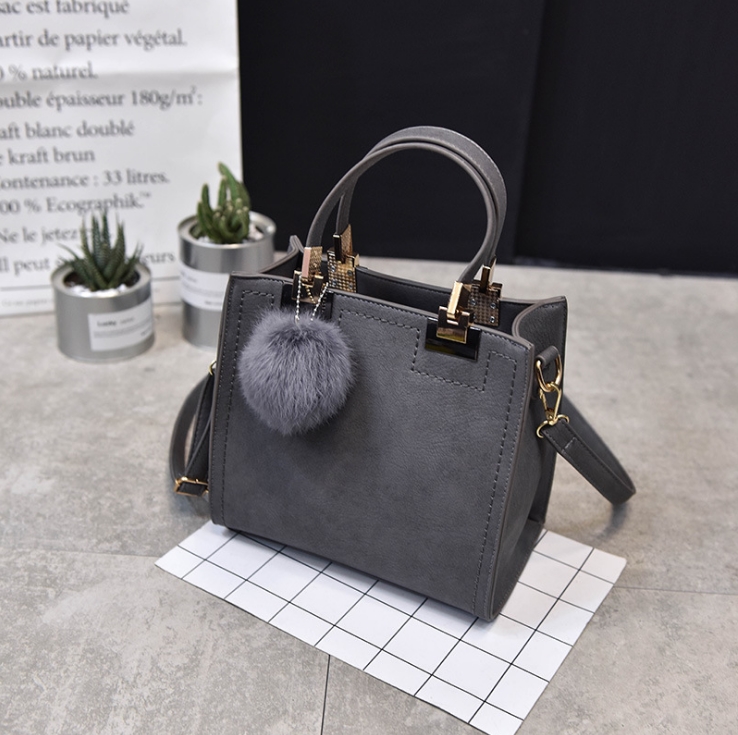 New Fur Decoration Cross Mini Handbag Women Bags W