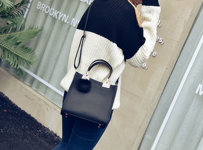 New Fur Decoration Cross Mini Handbag Women Bags W