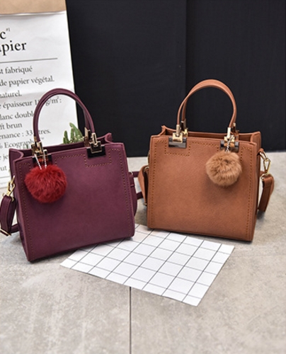 New Fur Decoration Cross Mini Handbag Women Bags W