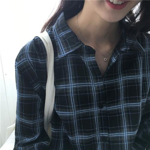 Feminine Check Shirt _2 Color ❤ ⃛ On-going Moment 