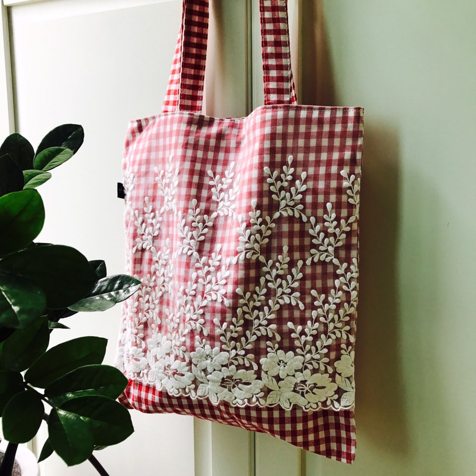 Flower embroidery lace Eco bag 3color 20 lender ba