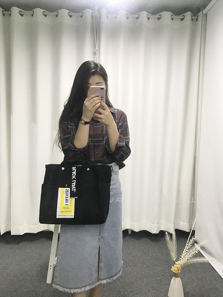 New Women's Bags Black Label Canvas Square Back