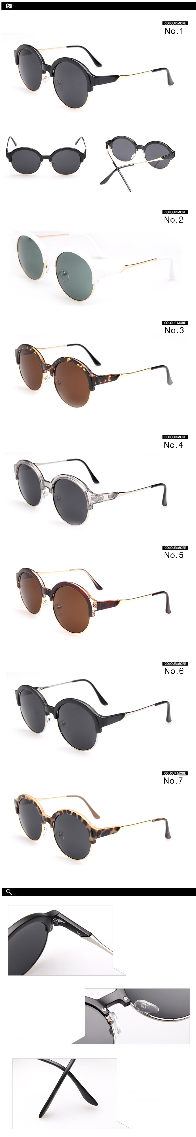 NEW FASHION SUNGLASSES B40071 Practical Unisex Cir