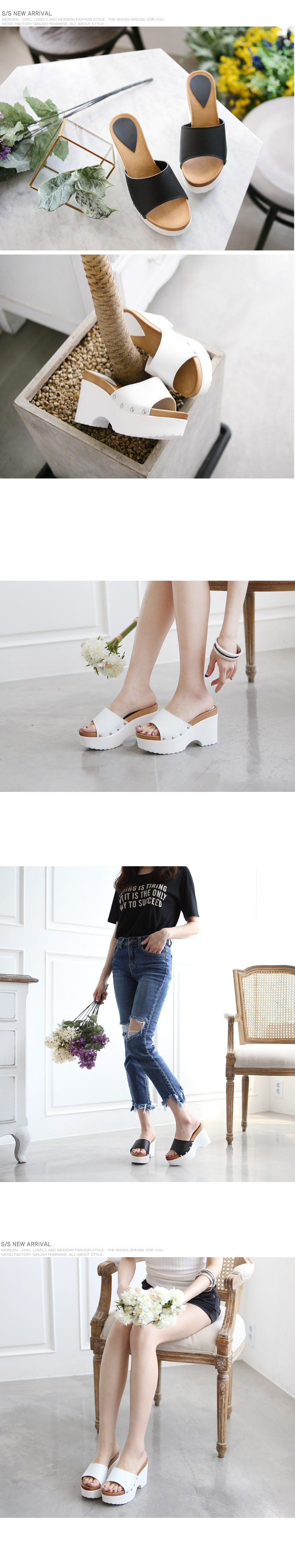Korean Daily Necessary Level Wedge Platform Slippe