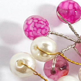 New Fine pink pink flower pearl hairpin hair ornam