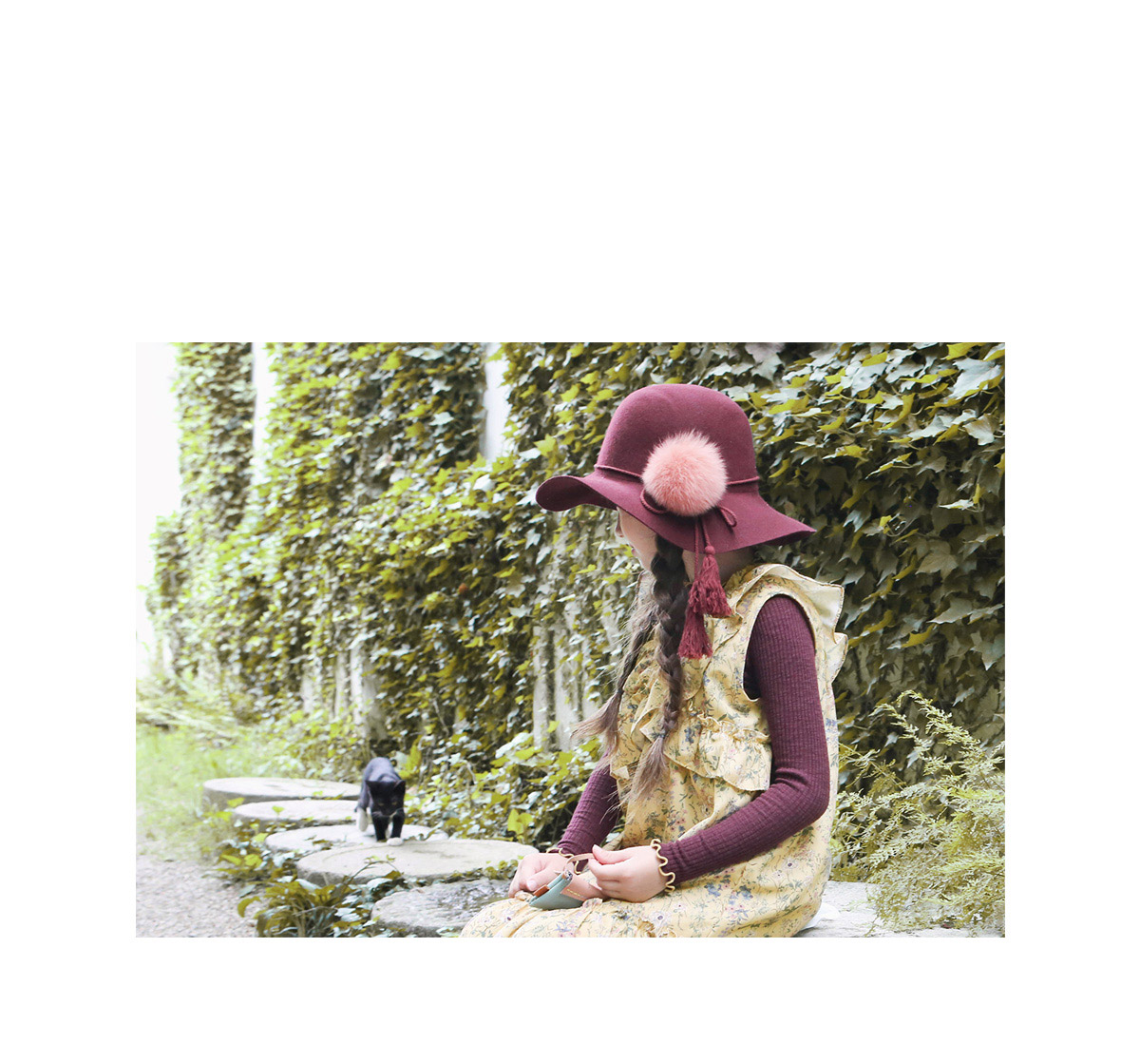 Fur Decoration Girl Autumn Hat Kids Kid Hair Drops