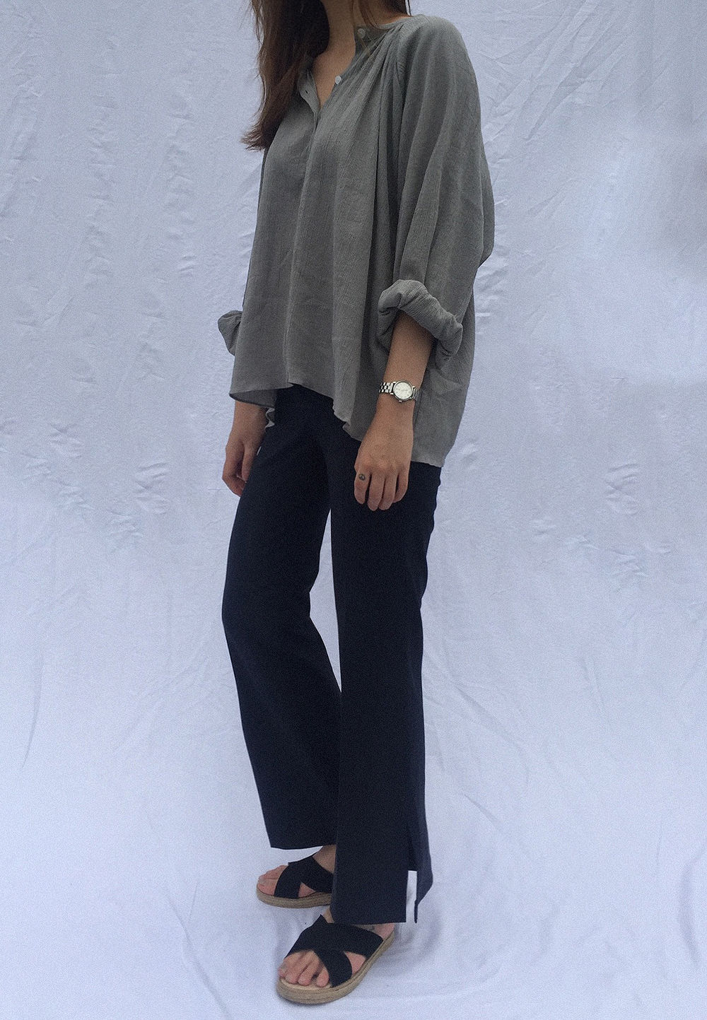 New Women's Pants High waisted Slacks French fa