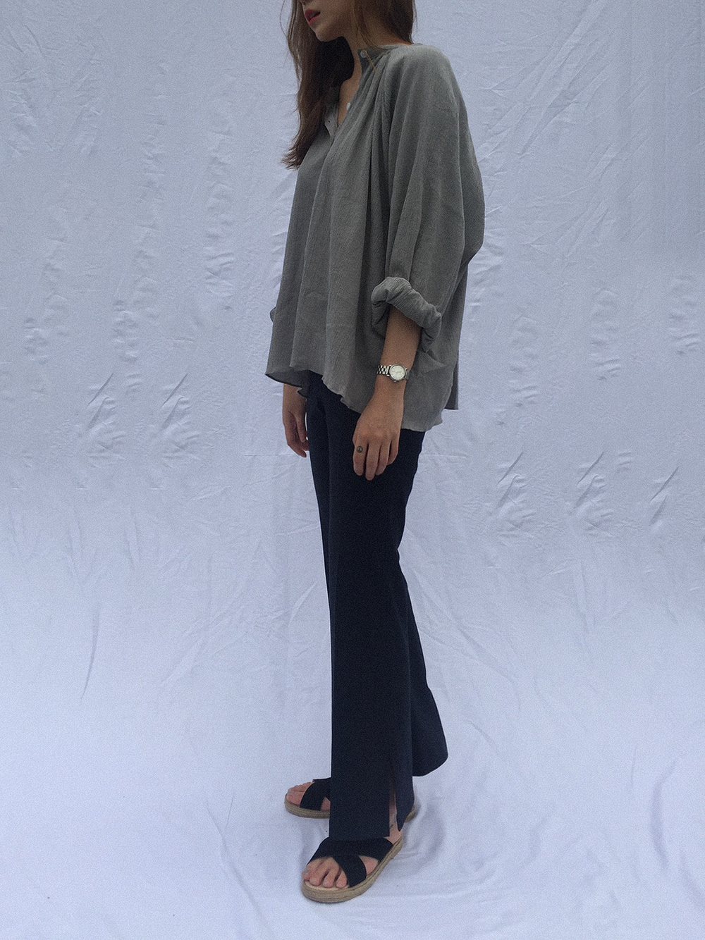 New Women's Pants High waisted Slacks French fa