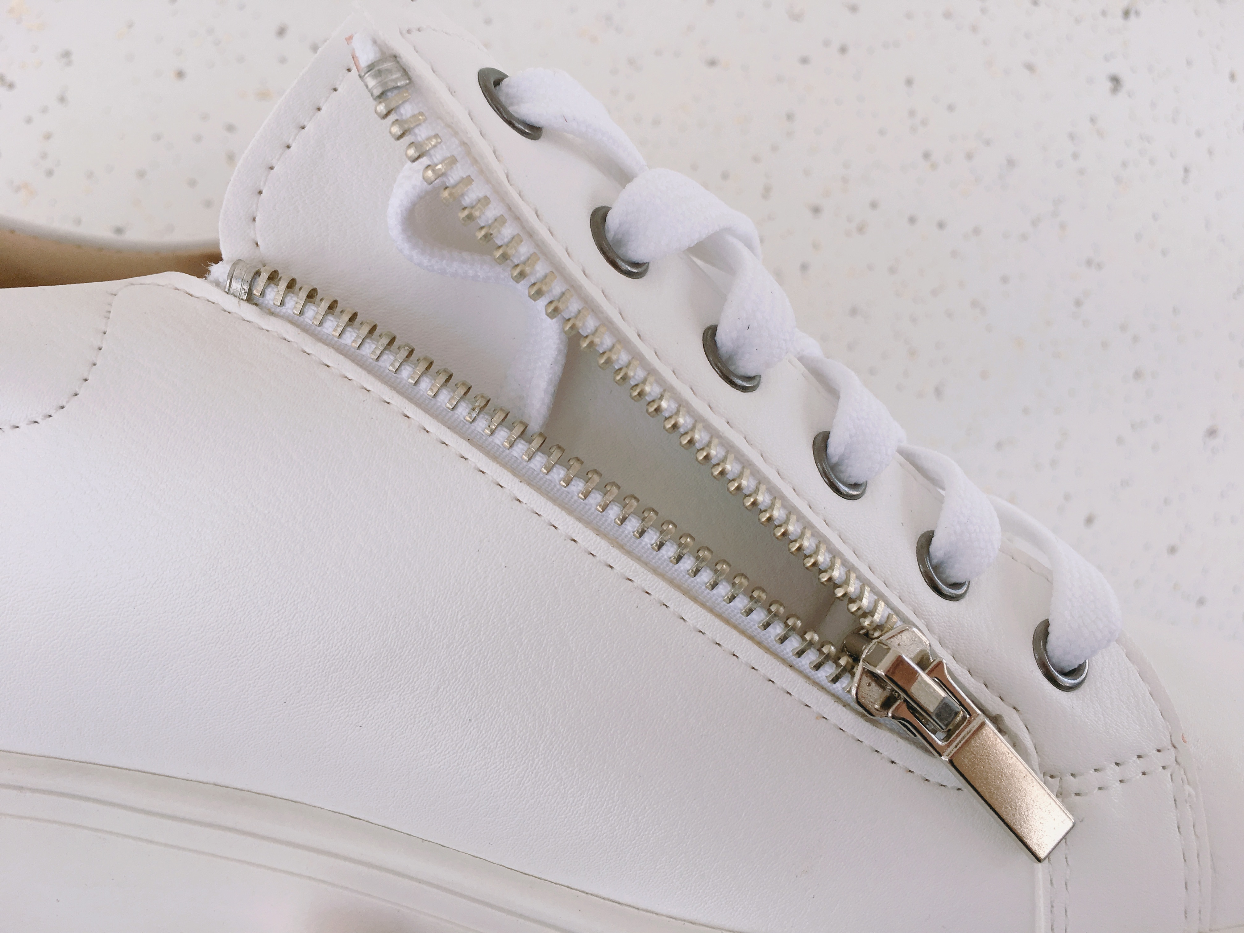 Men Height Shoes Men Heel Zipper Sneakers Shoes Wh