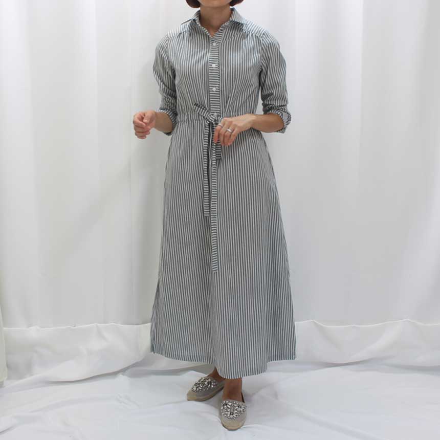 New Striped Shirt Dress Cafe Mocha Nourishment Fal
