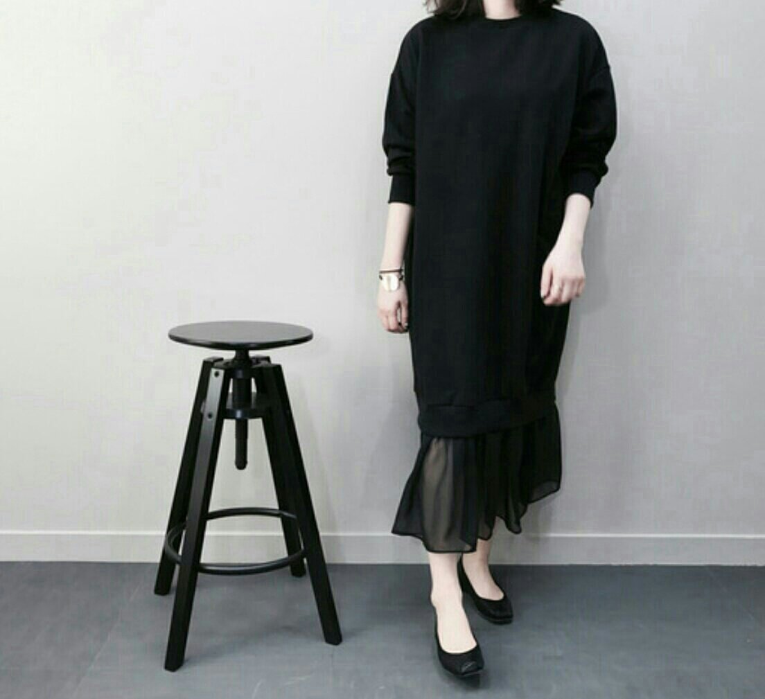 Daily wear loose fit one-to-one chiffon long dress