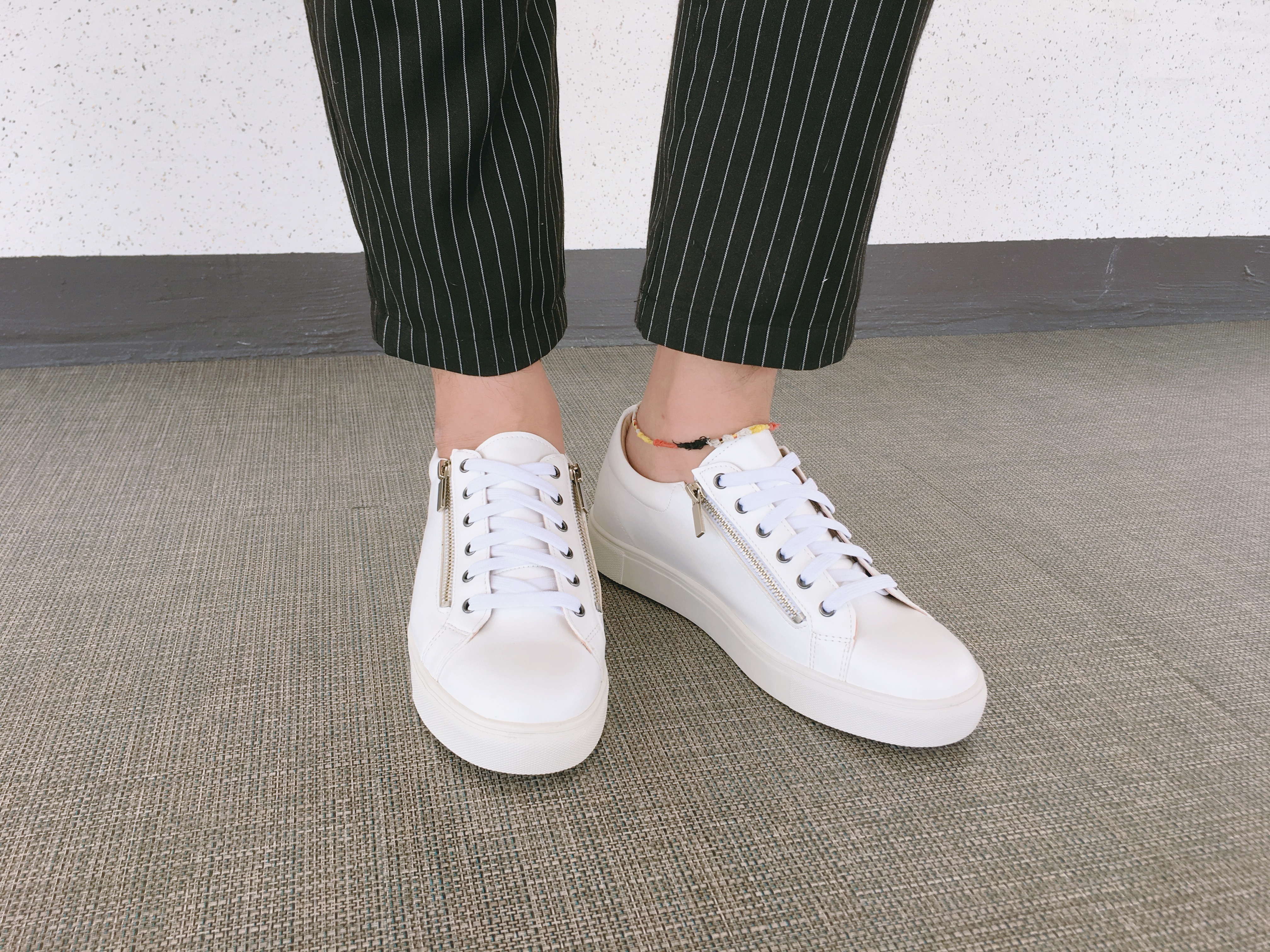 Men Height Shoes Men Heel Zipper Sneakers Shoes Wh