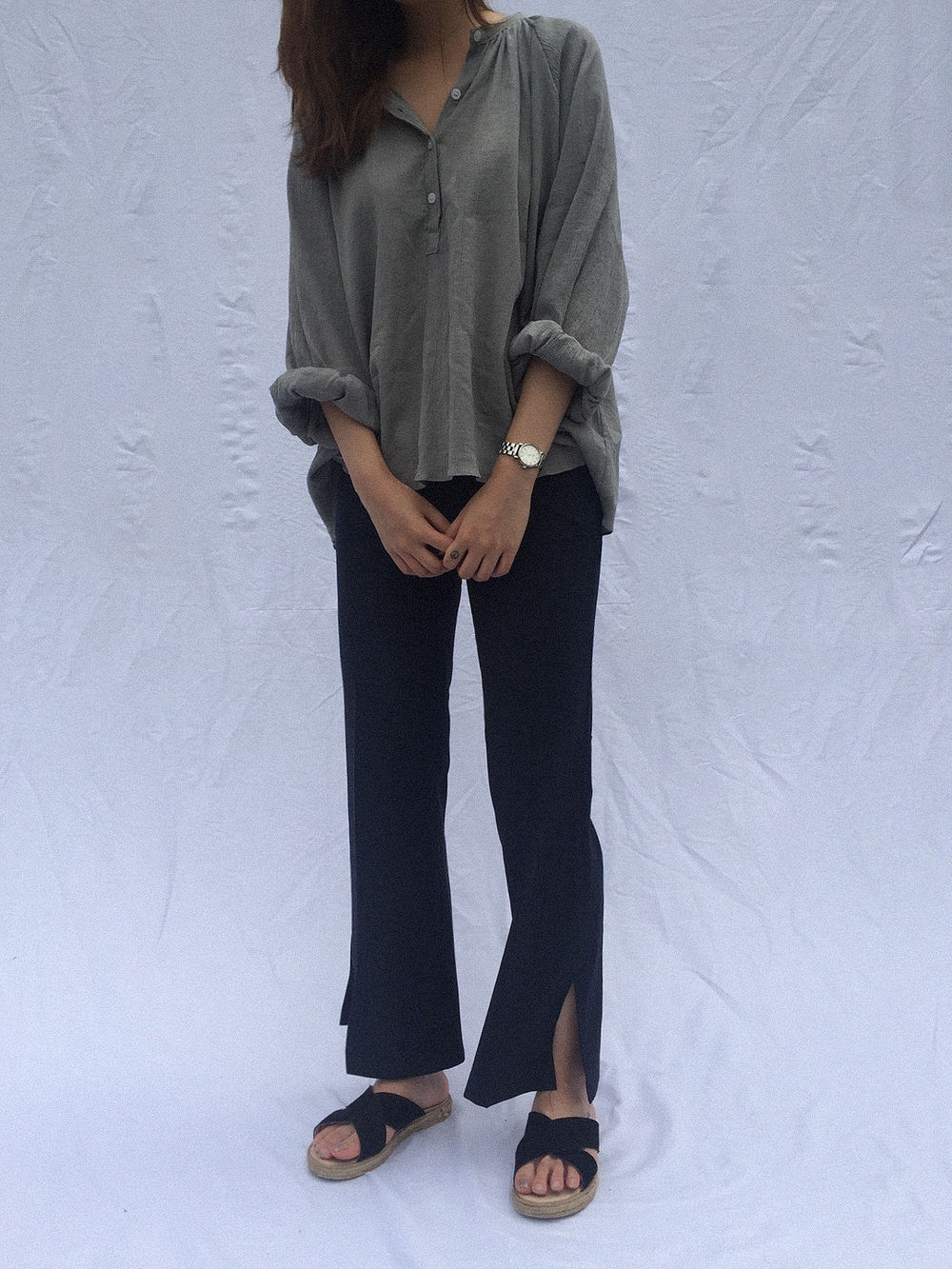 New Women's Pants High waisted Slacks French fa