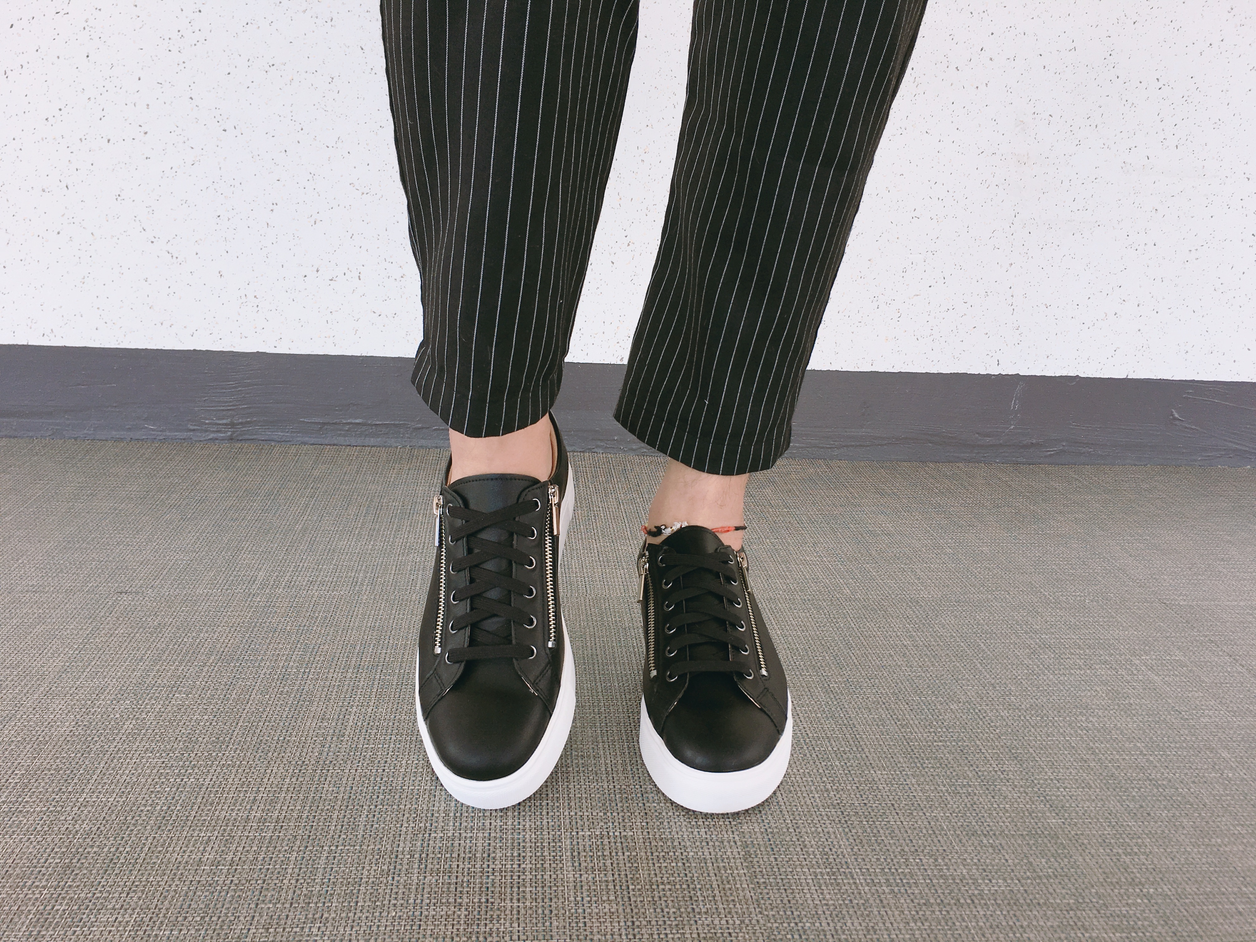 Men Height Shoes Men Heel Zipper Sneakers Shoes Wh