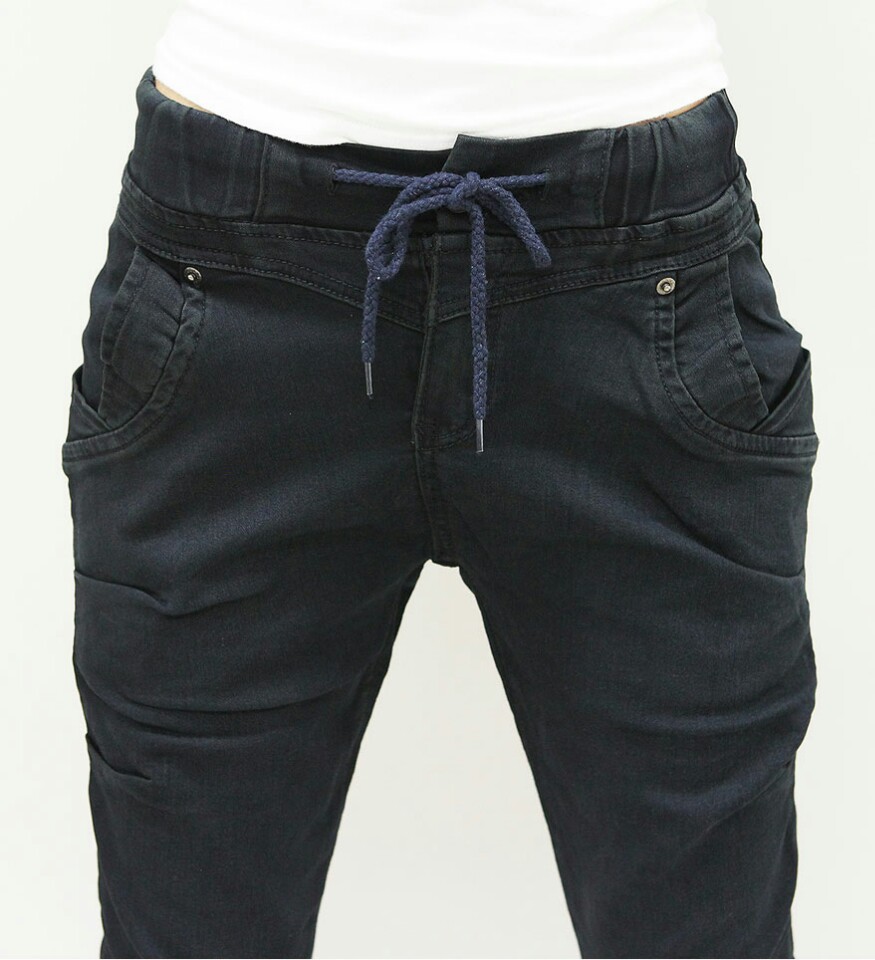 Korea Jeans Pants Autumn Statue Black Slim Exhaust