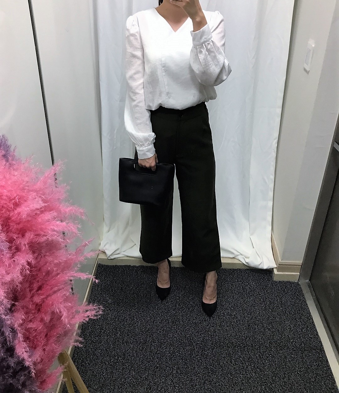 New Mini handles Cross back tote bag Small bag Cut