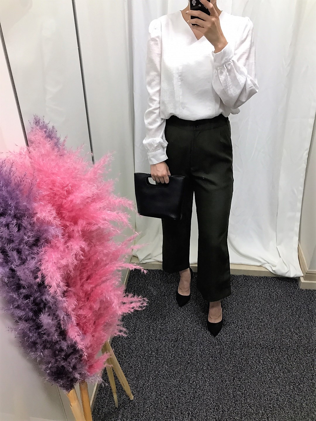 New Mini handles Cross back tote bag Small bag Cut