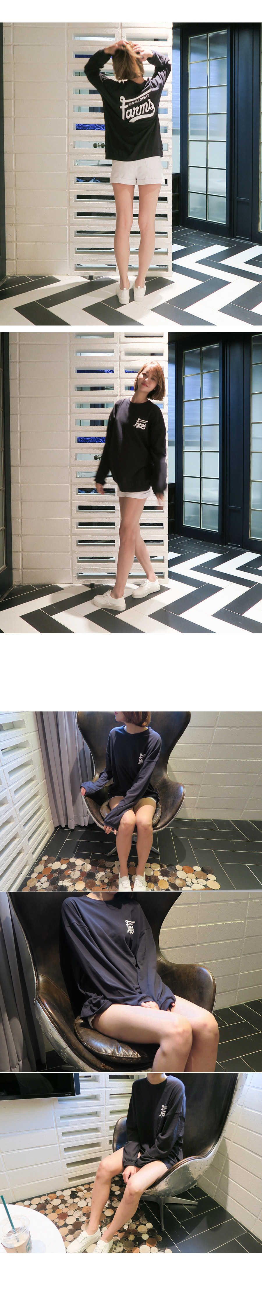 Park Si-han Ruz-pit Big Lettering Man-to-man Box t