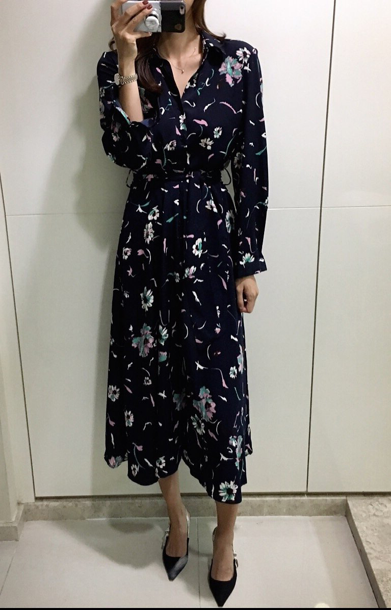 New Women Dress 2017 Autumn Bijua Flower One Piece