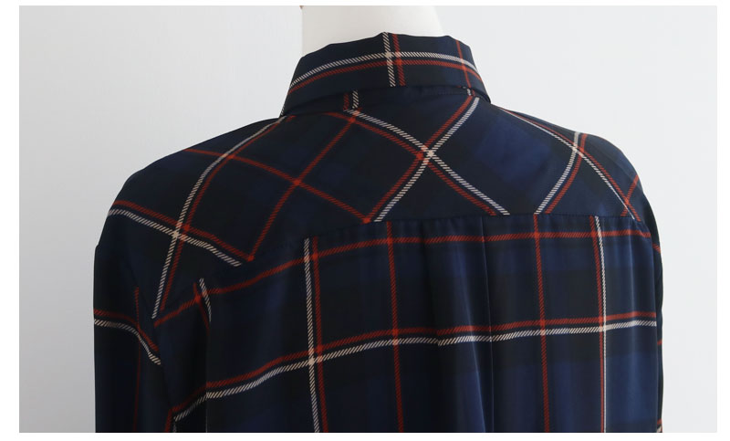 Women Blouses Lucky check blouse khaki, navy, wine