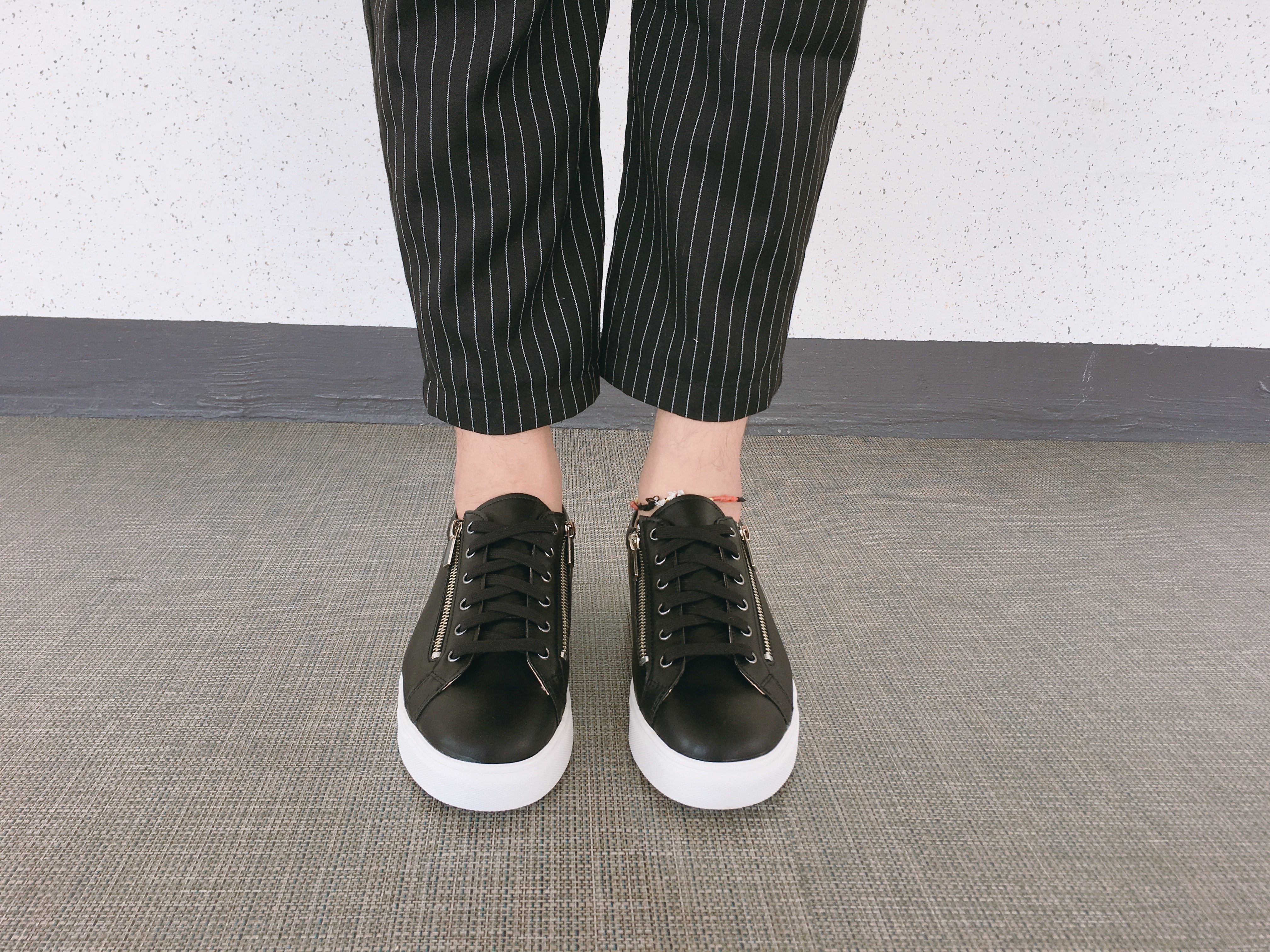 Men Height Shoes Men Heel Zipper Sneakers Shoes Wh