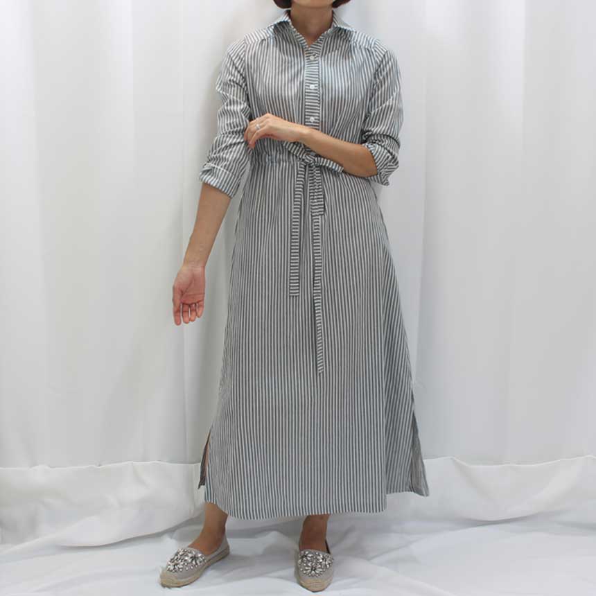 New Striped Shirt Dress Cafe Mocha Nourishment Fal