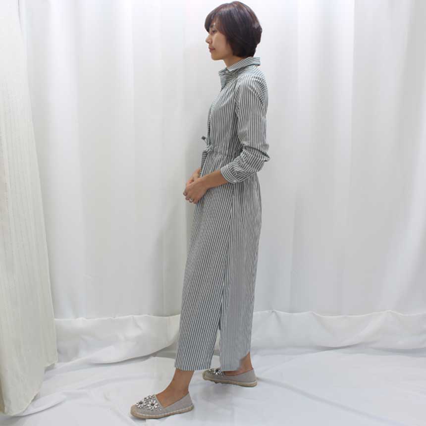 New Striped Shirt Dress Cafe Mocha Nourishment Fal