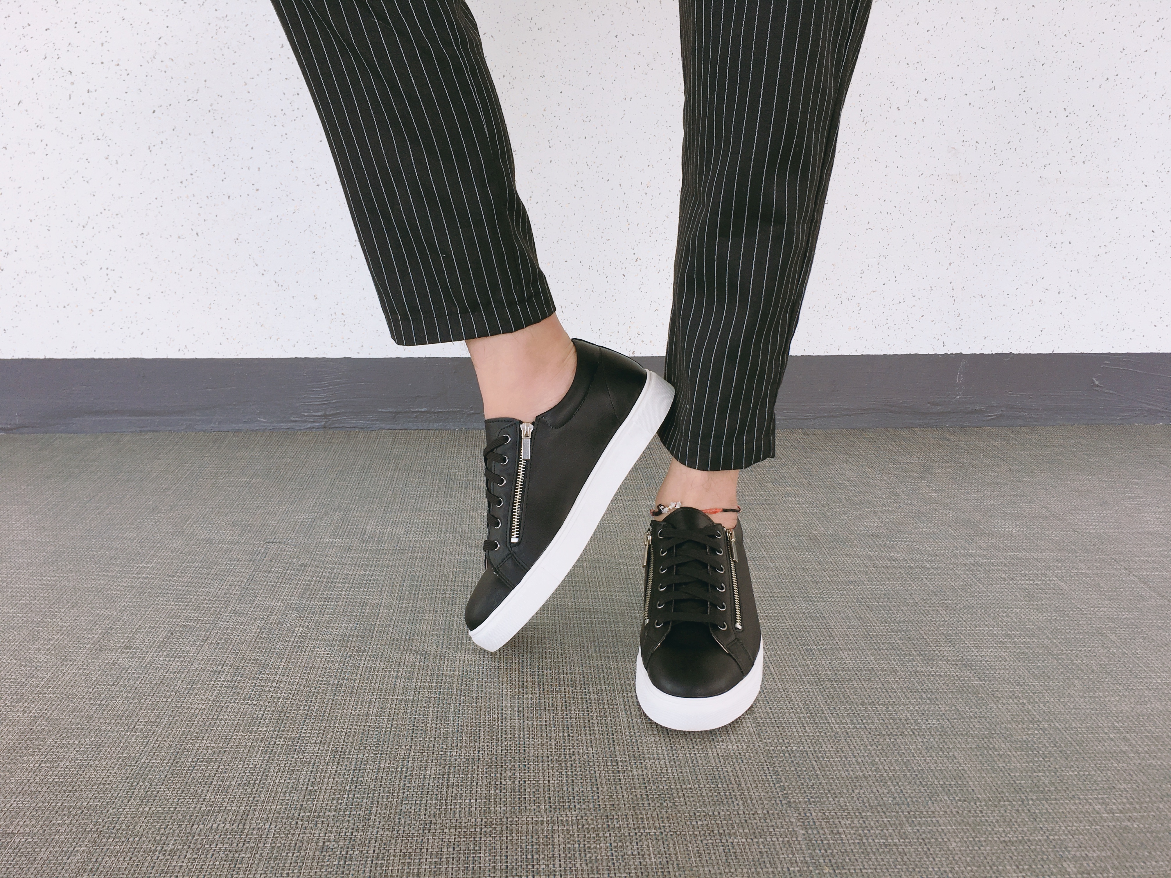 Men Height Shoes Men Heel Zipper Sneakers Shoes Wh