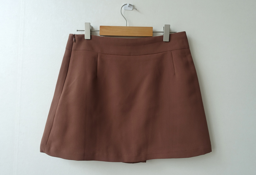 Women Short Pants A Line Mini Wrap Skirt Pants 2 C