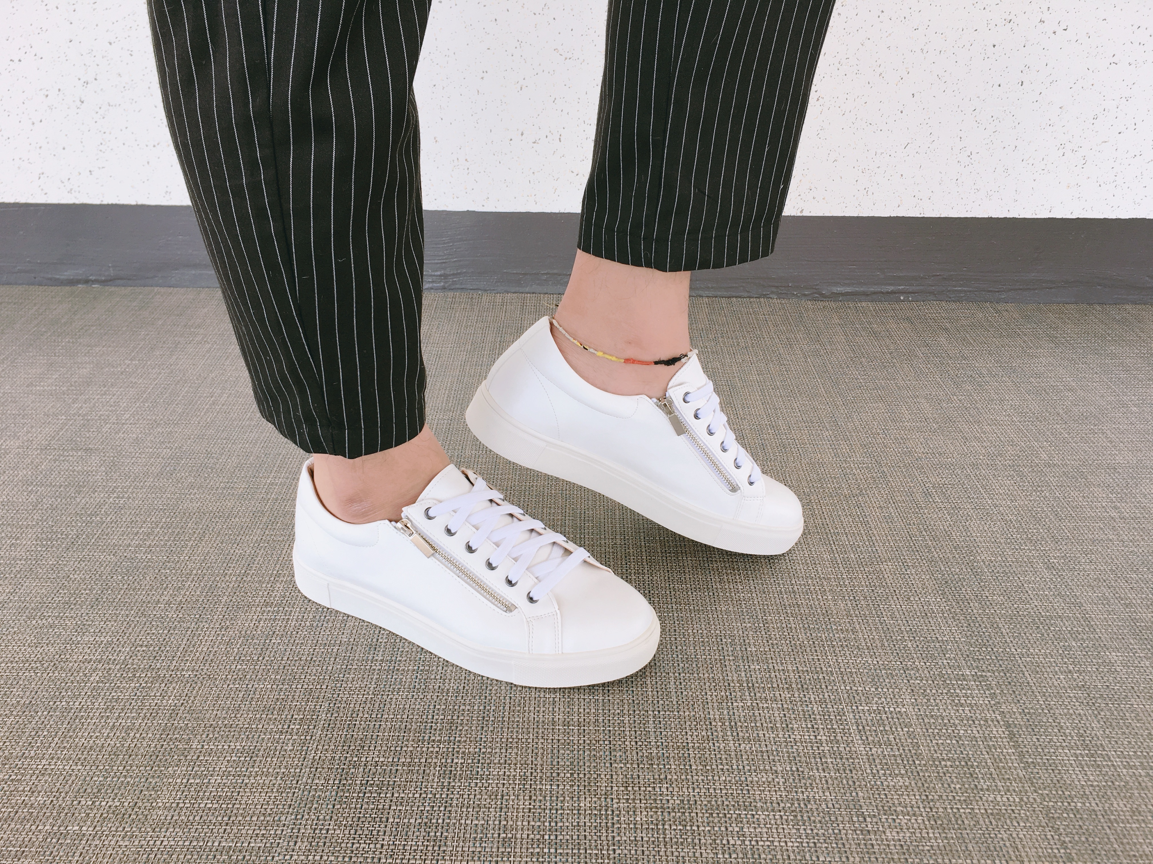 Men Height Shoes Men Heel Zipper Sneakers Shoes Wh