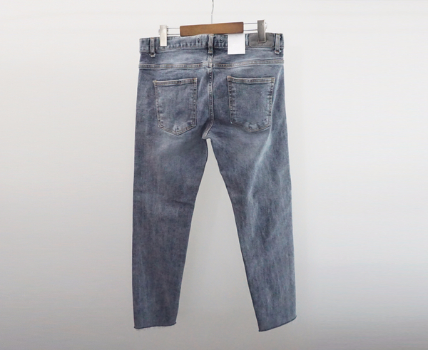 Korea Jeans Pants Med Gray Denim Pants Men's Fa