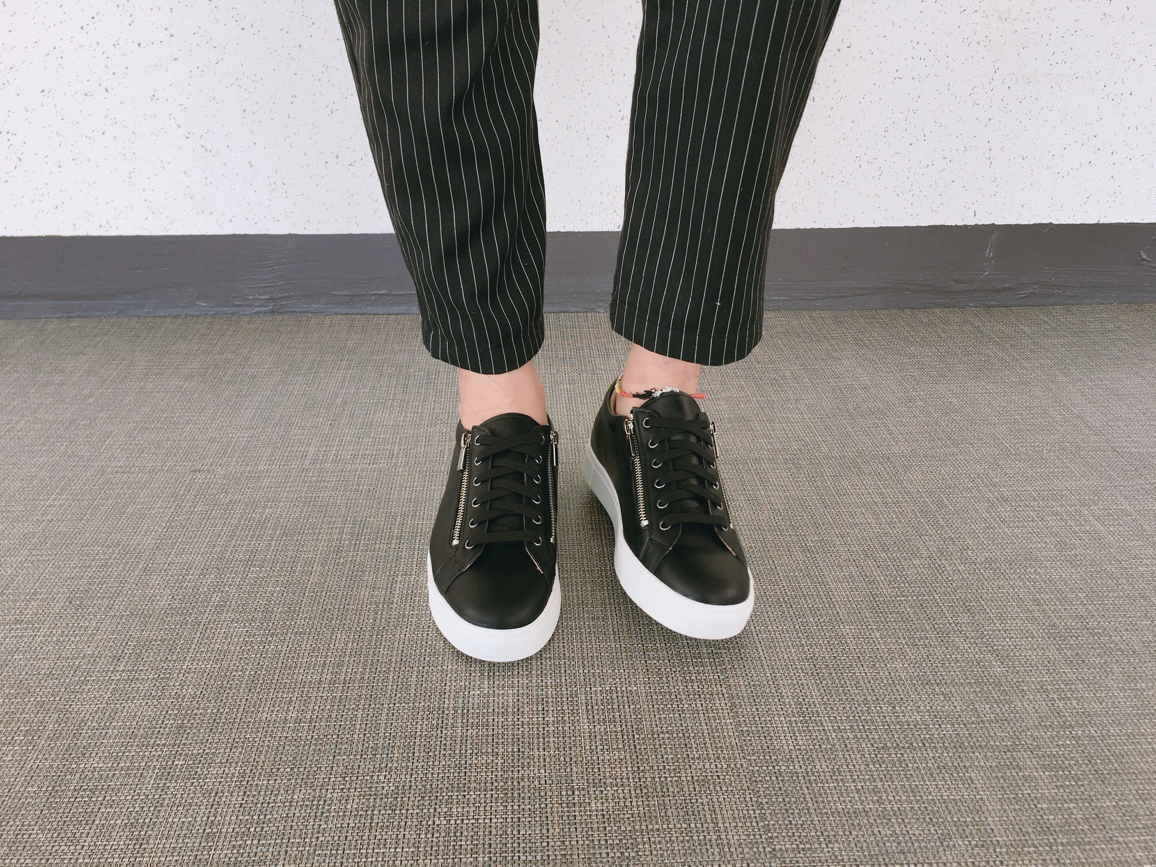 Men Height Shoes Men Heel Zipper Sneakers Shoes Wh