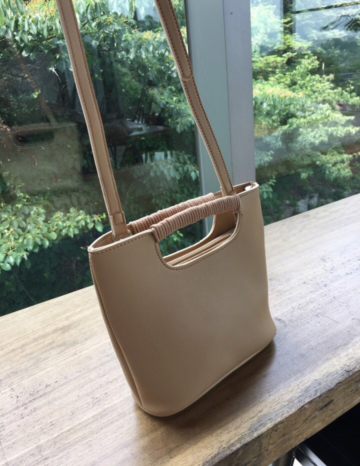 New Mini handles Cross back tote bag Small bag Cut