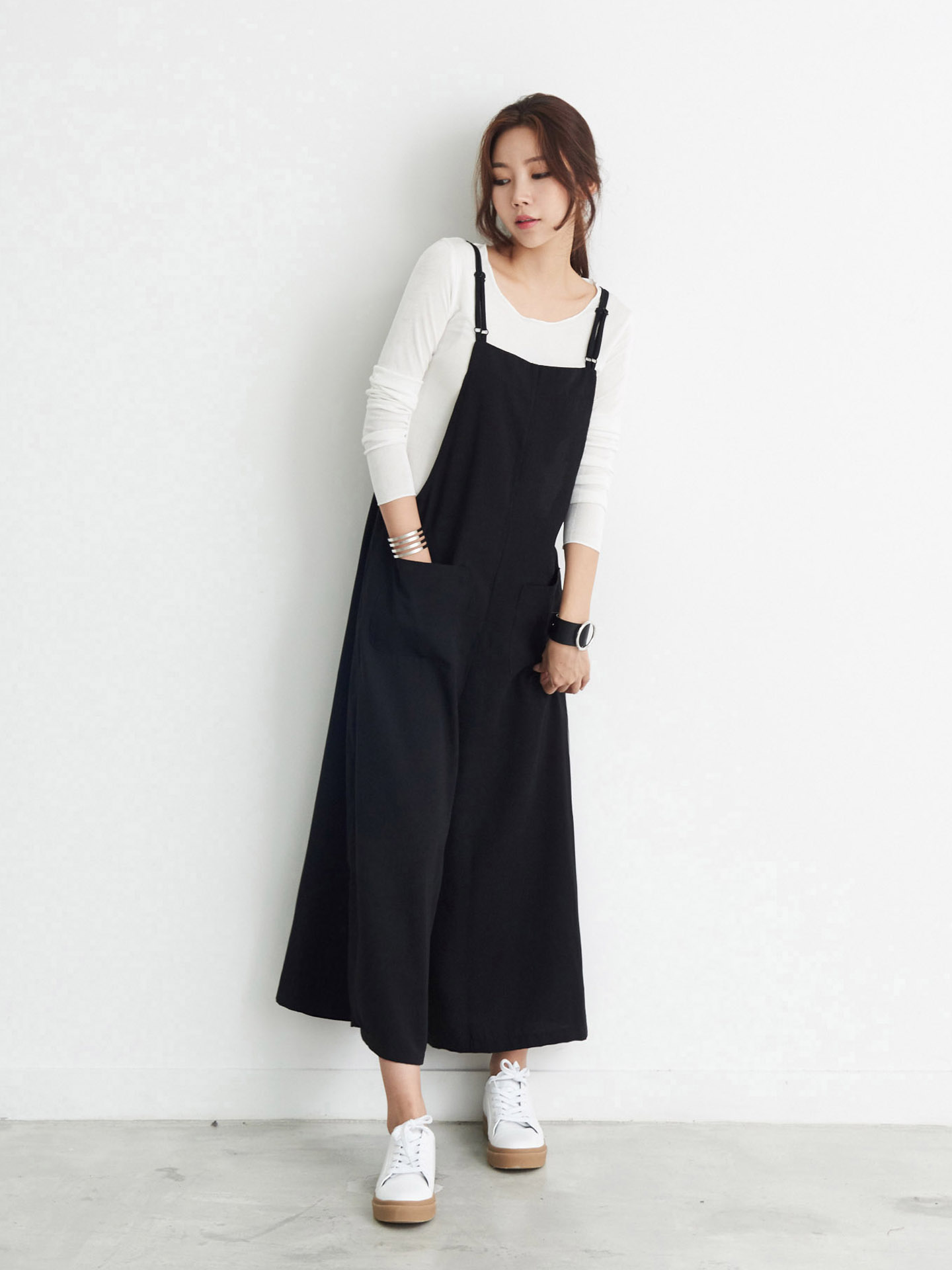 Basic T-shirts Daily Look Good Boat Neck Long Slee